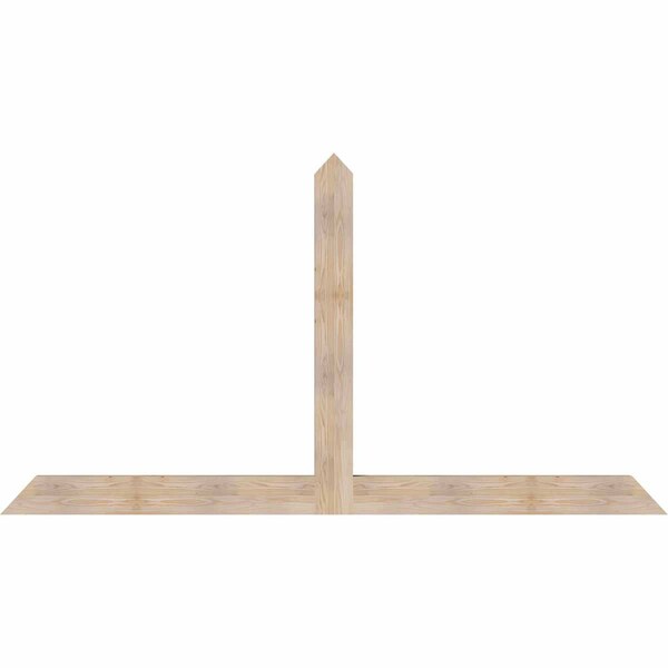 Ekena Millwork Portland Smooth Timber Gable Bracket, Douglas Fir, 96"W x 52"H x 3 1/2"D x 5 1/2"F, 13/12 Pitch GBW096X52X0406POR00SDF - main